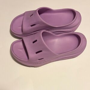 Hoka Purple Recovery Slides